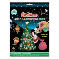 Grafix Scratch- en kleurboek kerst - thumbnail