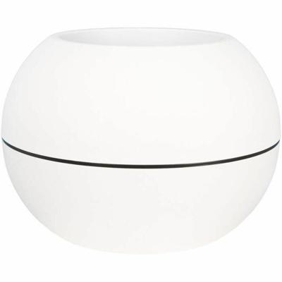 RIVIERA GRANIT BOULE ronde bloembak - Kunststof - Diameter 40 cm - Wit