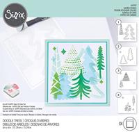 Sizzix • layered stencils doddle trees 4stuks - thumbnail