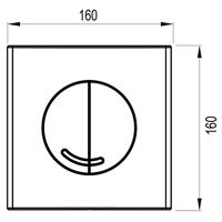 Wisa Argos bedieningspaneel glans wit tbv Wisa XF/XS - thumbnail