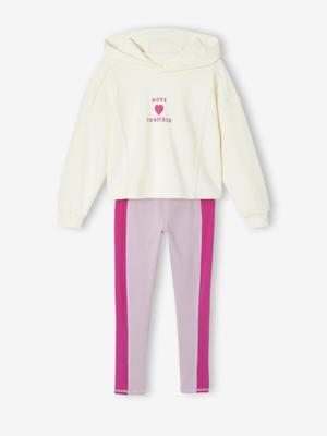 Sportset voor meisjes hoodie + legging lila