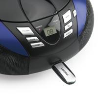 Lenco SCD-37 USB Blue Portable FM Radio CD and USB player Blue - SCD-37 USBBLUE - thumbnail