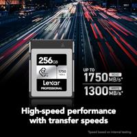 Lexar Pro Silver 256GB CFexpress Type B - R1750/W1300 MB/s - thumbnail