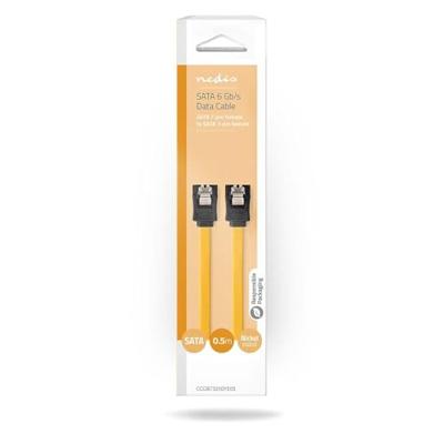 SATA Kabel | 6 Gbps | SATA 7-Pins Female | SATA 7-Pins Female | Vernikkeld | 0.50 m | Plat | PVC | Geel