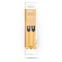 SATA Kabel | 6 Gbps | SATA 7-Pins Female | SATA 7-Pins Female | Vernikkeld | 0.50 m | Plat | PVC | Geel - thumbnail