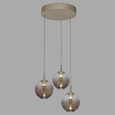 Paul Neuhaus Vide hanglampPure E-Infinty bronce met amber glas - 2222-97