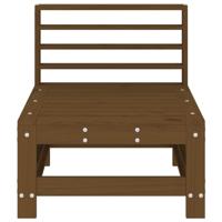 Tuinvoetenbank massief grenenhout honingbruin - thumbnail