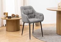 Sohome Eetkamerstoel 'Milly' Bouclé, kleur Grijs - thumbnail
