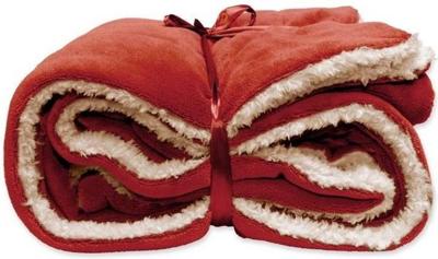 Unique Living Unique Living Lars coral fleece/suede plaid 150x200cm redwood