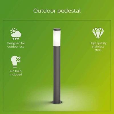 UTRECHT Post Anthracite 1x20W HV verlichting Philips - Philips UTRECHT Post Anthracite 1x20W HV verlichting Philips - Philips