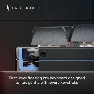 Dark Project ALU87A MIDNIGHT Mechanisch gaming-toetsenbord, ISO-meertalig, hot-swap, G3MS Zirkoon Speed Greased Switches, Ingevette stabilisatoren, Flexafdichtingshouder, aluminium, TKL 80%, RGB,