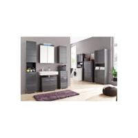 AMANDA hoge badkamerkast - 1 deur - Grijs - TRENDTEAM - thumbnail