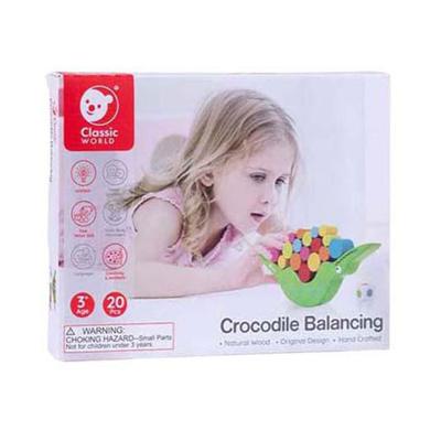 Classic World world houten balansspel krokodil, 20dlg.