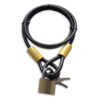 Lynx 1,5m kabelslot - fietsbeveiliging - messing hangslot - 10mm - thumbnail