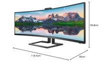 Philips Monitore Brilliance P-line 499P9H LED-monitor Energielabel G (A - G) 124 cm (48.8 inch) 5120 x 1440 Pixel 32:9 5 ms USB-A 3.2 Gen 2, USB-C, HDMI, - thumbnail