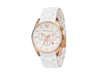 Emporio Armani AR5920 sport wit en Rosegoud dameshorloge