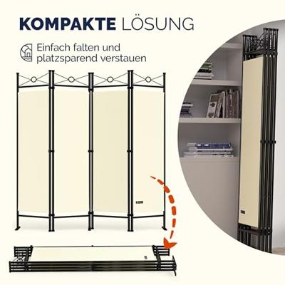 Monzana Kamerscherm - 180cm - x - 163cm - Creme Monzana Kamerscherm - 180cm - x - 163cm - Creme