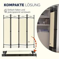 Monzana Kamerscherm - 180cm - x - 163cm - Creme - thumbnail