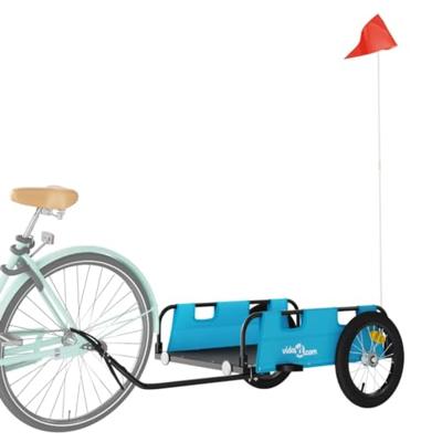VidaXL Fietstrailer oxford stof en ijzer blauw VidaXL Fietstrailer oxford stof en ijzer blauw
