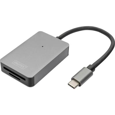 Digitus DA-70333 geheugenkaartlezer USB 2.0 Type-C Grijs