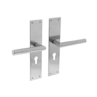 Intersteel Deurkruk Jura Hoek 90° op schild profielcilindergat 55mm RVS - thumbnail