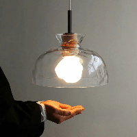 Minimalistische Art Ripple Glazen Hanglamp - thumbnail