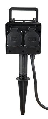 Buitenstopcontact 2-voudig IP44 max 3680 Watt