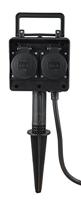 Buitenstopcontact 2-voudig IP44 max 3680 Watt - thumbnail