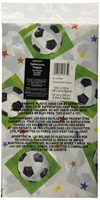 Amscan Tafelkleed goal getter zwart/groen 137 x 259 cm | 24 stuks