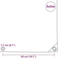 VidaXL Dekzeil 650 g/m² 3x5 m grijs - thumbnail