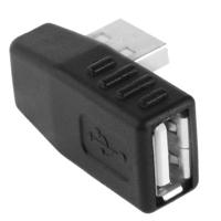 USB 2.0 A mannetje naar A vrouwtje Adapter met 90 graden hoek, ondersteunt OTG functie - thumbnail