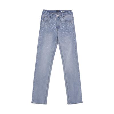 Indian Blue Jeans Winter jeansbroek meisjes - blauw - straight fit/studs