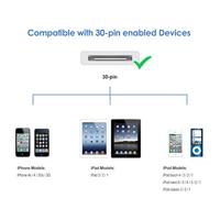 JETech USB Sync hronisatie en oplaadkabel voor Apple iPhone 4 / 4s, iPhone 3G / 3GS, iPad 1/2/3, iPod (wit) - thumbnail