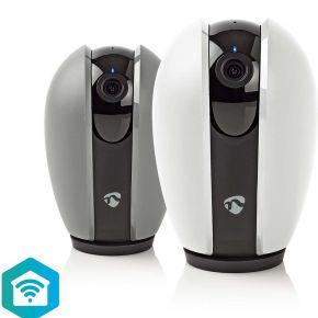 SmartLife Camera voor Binnen - Wi-Fi - Full HD 1080p - Pan tilt - Cloud Opslag (optioneel) / microSD (niet inbegrepen) - Met bewegingssensor - Nachtzicht - Donkergrijs/Wit