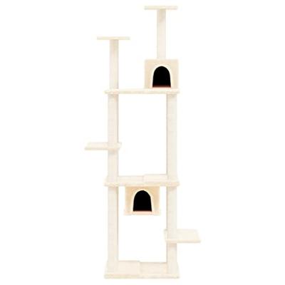 VidaXL Kattenmeubel met sisal krabpalen 176 cm crèmekleurig