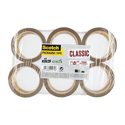 Scotch verpakkingsplakband Classic ft 50 mm x 66 m, bruin, pak van 6 rollen
