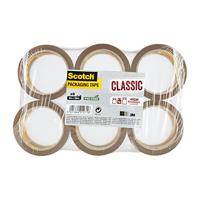 Scotch verpakkingsplakband Classic ft 50 mm x 66 m, bruin, pak van 6 rollen - thumbnail