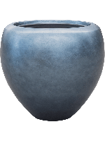 Baq Metallic Silver leaf Couple matt ice blue (met inzetbak), 50x45cm - thumbnail