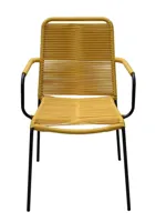 Tuinstoel Luxor Geel Draadstoel Touw van Vita - thumbnail