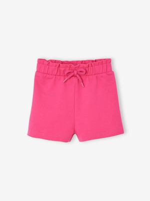 Fleece babyshort in paperbag-stijl fuchsia Fleece babyshort in paperbag-stijl fuchsia