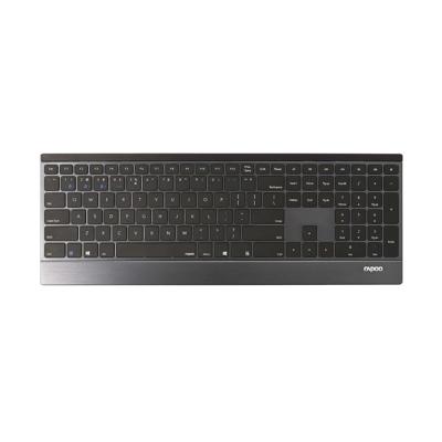 Rapoo 9500M Multi-mode Wireless Ultra-slim Toetsenbord Toetsenbord Zwart