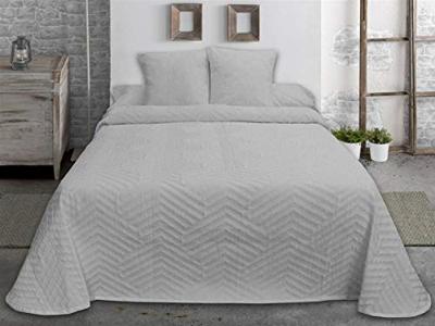 Sprei Hosteline ESPIGA Parelgrijs Bed van 150 (1 Onderdelen)