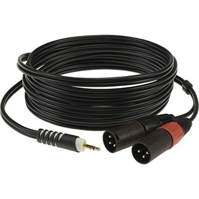Klotz AY9-0200 verloopkabel 3.5 mm jack recht - 2x XLR male 3p 2 meter