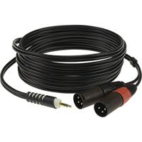 Klotz AY9-0200 verloopkabel 3.5 mm jack recht - 2x XLR male 3p 2 meter - thumbnail