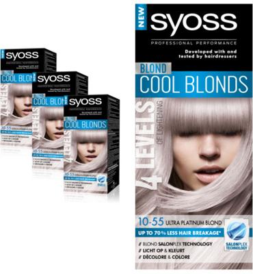 Syoss Color Cool Blonds 10-55 ultra platinum blond 1 Set Syoss Color Cool Blonds 10-55 ultra platinum blond 1 Set