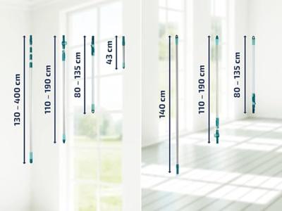 Leifheit Hausrein telescoopsteel alu 145-400 cm - thumbnail