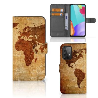 Samsung Galaxy A52 | Flip Cover | Wereldkaart