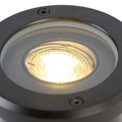 QAZQA Moderne buiten grondspot zwart verstelbaar IP65 - Delux