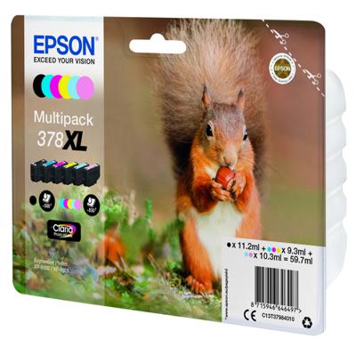 Epson Inktcartridge T3798, 378XL Origineel Combipack Zwart, Cyaan, Magenta, Geel, Foto cyaan, Foto magenta C13T37984010 - thumbnail