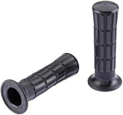 Domino rubber handvat "yamaha style". rubber grip 1496 bw 112mm closed